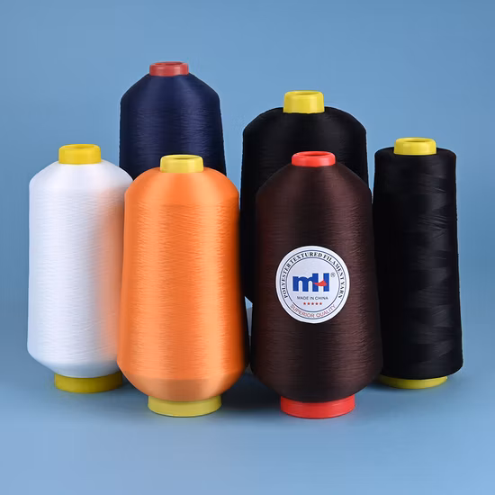 Fadengesponnenes Polyester-Nähgarn der Marke Mh zum Nähen von Kleidungsstücken und allgemeinen Nähten